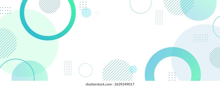 Modern abstract geometric . Simple design. Memphis. Green gradations. shape line. Vector illustration.