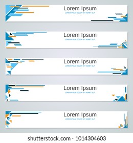 Modern abstract geometric style banners vector templates collection