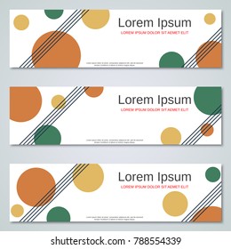 Modern abstract geometric style banners vector templates collection