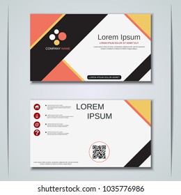 Modern abstract geometric style business visiting card, label, sticker, badge vector design template