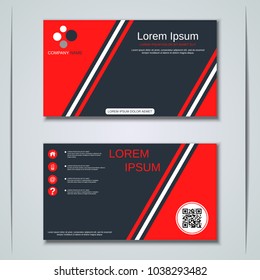 Modern abstract geometric style business visiting card, label, sticker, badge vector design template