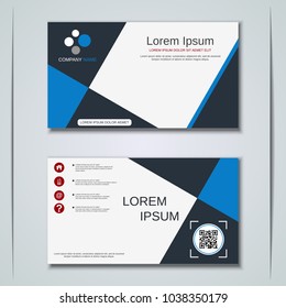 Modern abstract geometric style business visiting card, label, sticker, badge vector design template
