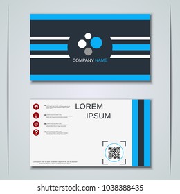 Modern abstract geometric style business visiting card, label, sticker, badge vector design template