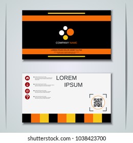 Modern abstract geometric style business visiting card, label, sticker, badge vector design template