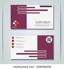 Modern abstract geometric style business visiting card, label, sticker, badge vector design template