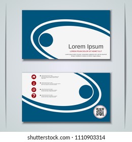 Modern abstract geometric style business visiting card, label, sticker, badge vector design template