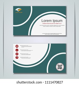 Modern abstract geometric style business visiting card, label, sticker, badge vector design template