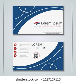 Modern abstract geometric style business visiting card, label, sticker, badge vector design template