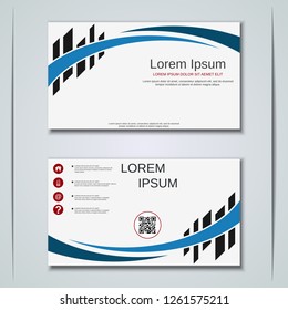 Modern abstract geometric style business visiting card, label, sticker, badge vector design template