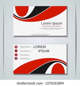 Modern abstract geometric style business visiting card, label, sticker, badge vector design template