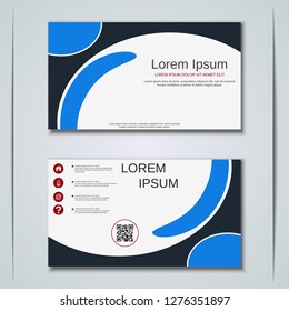 Modern abstract geometric style business visiting card, label, sticker, badge vector design template