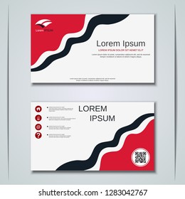 Modern abstract geometric style business visiting card, label, sticker, badge vector design template