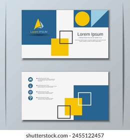 Modern abstract geometric style business visiting card, label, sticker, badge vector design template