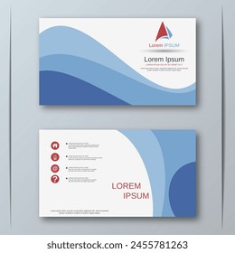 Modern abstract geometric style business visiting card, label, sticker, badge vector design template