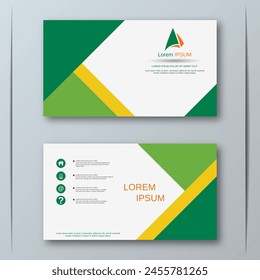 Modern abstract geometric style business visiting card, label, sticker, badge vector design template