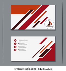 Modern abstract geometric style visiting card vector design template