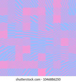 Modern abstract geometric vector background. Trendy vivid fashionable texture. Rectangular colorful seamless pattern with random striped blocks. Element of design.