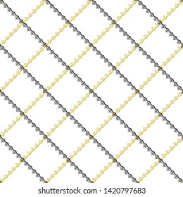 MODERN ABSTRACT GEOMETRIC VECTOR SEAMLESS PATTERN. BACKGROUND WALLPAPER ILLUSTRATION WITH LACY DIAGONAL LINES.