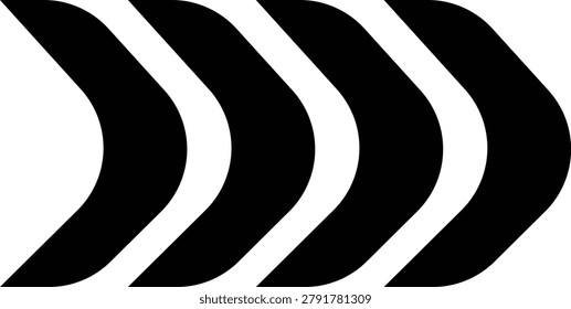 Modern abstract geometric wave pattern design isolated on transparent background