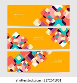 Modern abstract geometric web banner background for backdrop design, social media cover, web header and much more