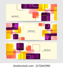 Modern abstract geometric web banner background for backdrop design, social media cover, web header and much more