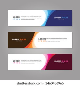 Diseño vectorial del conjunto de plantillas de banner del sitio web abstracto moderno