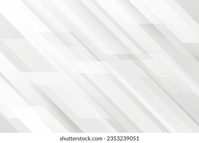 Modern abstract geometric white and grey background, business and technological style template for banner, poster, web design.