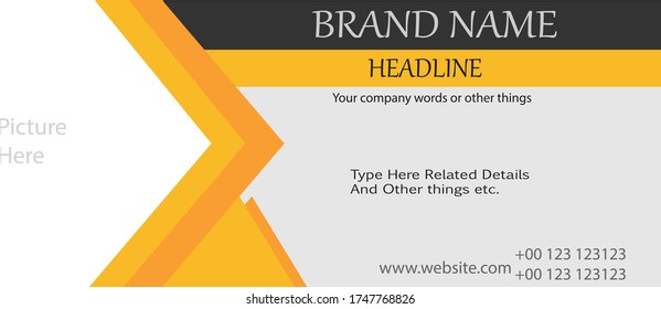 	
Modern abstract geometric yellow and gold color website banner template vector design