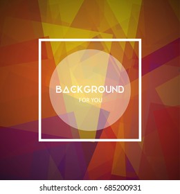 Modern abstract geometrical background with space for text in a frame. Vector illustration