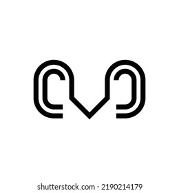 modern abstract geometrical ram or goat logo design