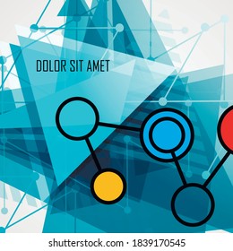 Modern abstract geometrical triangle design template