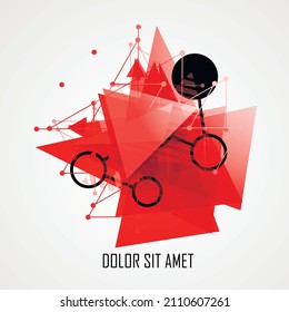 Moderne abstrakte geometrische Dreieck-Design-Vorlage