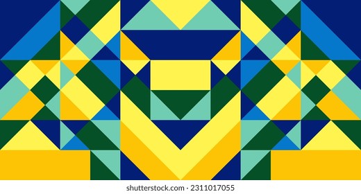 Modern abstract geometry pattern. Geometric minimalist design. Bauhaus background for web banner, business presentation, branding package, fabric print, wallpaper. Vector creative template.