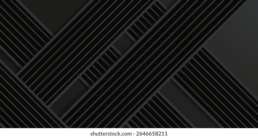 Forma geométrica abstracta moderna. líneas diagonales fondo negro. diseño moderno de moda