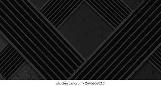 Moderne abstrakte geometrische Form. diagonale Linien schwarzer Hintergrund. Poster, Web
