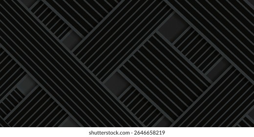 Modern abstract geomtric shape. diagonal lines black background. vector illustration in eps 10, sub or