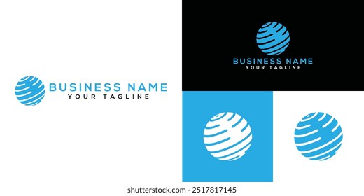 Modern Abstract Globe Logo Design – Circular Earth Icon for Business, Corporate, and Technology Branding. Clean and Professional Vector Design, Ideal for Tech Startups and  Global Enterprises.