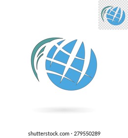 Firma moderna y abstracta del mundo para logotipos, banners, diseños, folletos corporativos, plantillas y sitios web de Internet. Ilustración de vectores eps10