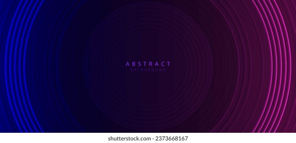 Modern abstract glowing circle lines background. Geometric stripe line. Futuristic technology element design concept. Pattern for banner. Vector EPS10.