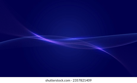 Modern abstract glowing wave background. Dynamic flowing wave lines design element. Futuristic technology and sound wave pattern. Vector EPS10.