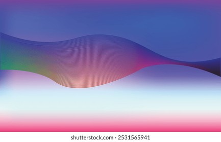 Modern abstract glowing wave background. Dynamic flowing wave lines design element. Futuristic technology and sound wave pattern.