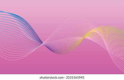 Modern abstract glowing wave background. Dynamic flowing wave lines design element. Futuristic technology and sound wave pattern.