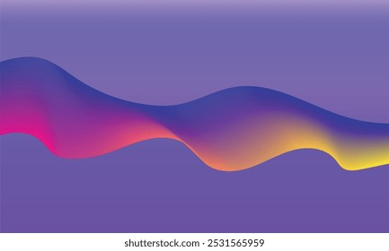 Modern abstract glowing wave background. Dynamic flowing wave lines design element. Futuristic technology and sound wave pattern.