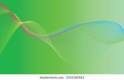Fondo de onda brillante abstracto moderno. Elemento de diseño de líneas de onda fluidas dinámicas. Tecnología futurista y patrón de ondas de sonido.