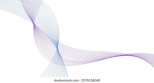 Modern abstract glowing wave background. Dynamic flowing wave lines design element. Futuristic technology and sound wave pattern.