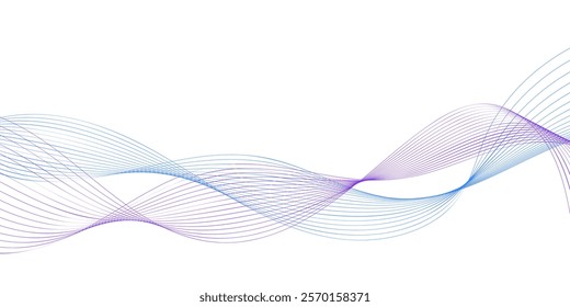 Modern abstract glowing wave background. Dynamic flowing wave lines design element. Futuristic technology and sound wave pattern.