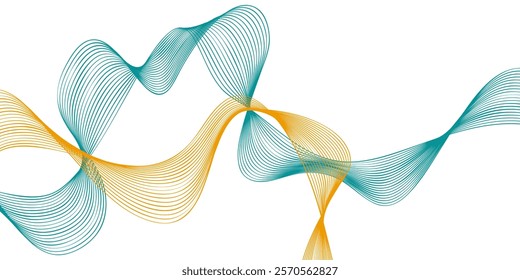 Modern abstract glowing wave background. Dynamic flowing wave lines design element. Futuristic technology and sound wave pattern.	