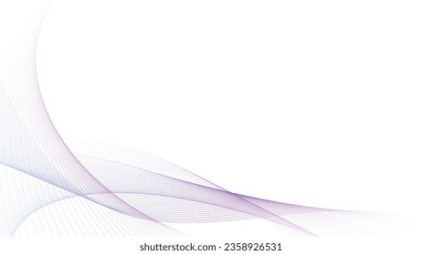 Modern abstract glowing wave lines on white background. Dynamic flowing wave lines design element. Futuristic technology and sound wave pattern. Vector EPS10.