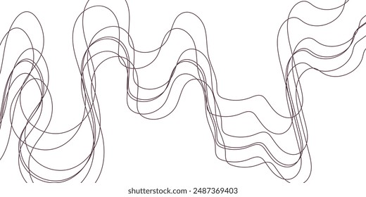 Modern abstract glowing wave lines on white background. Dynamic flowing wave design element. Futuristic technology and sound wave pattern. Abstract Modern Line, Wave Designed On white Background.