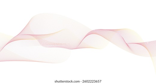 Modern abstract glowing wave lines on white background. Vector EPS 10